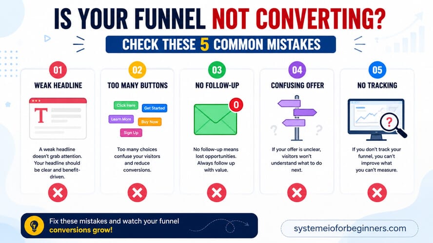 Is your funnel not converting check these five common mistakes