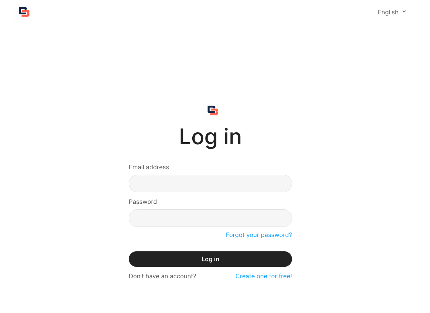 Default white-label customer login page
