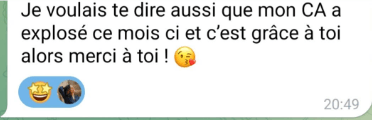 Témoignage cliente