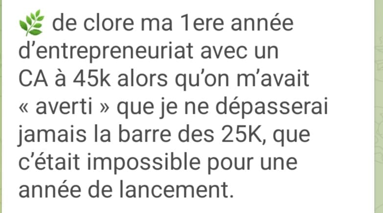 Témoignage cliente