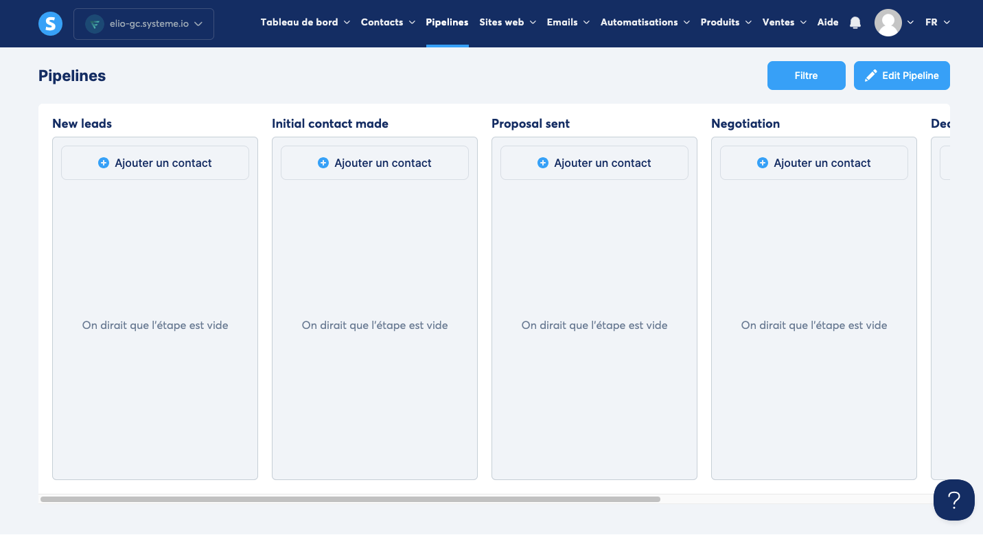 Pipeline Systeme.io