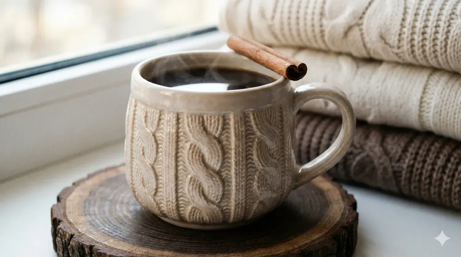 The "Sweater Weather" Knitted Texture Mug