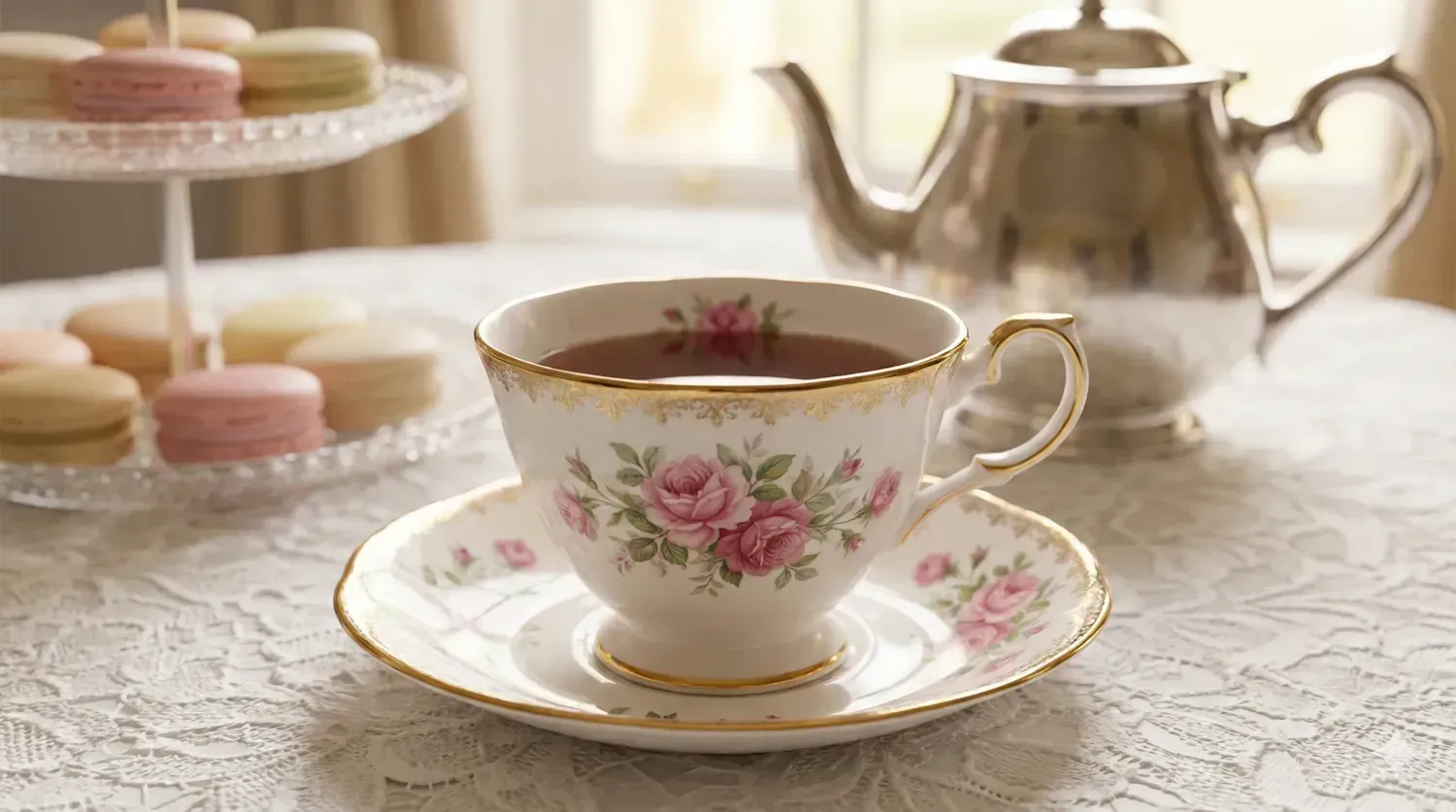  Classic English Bone China Teacups