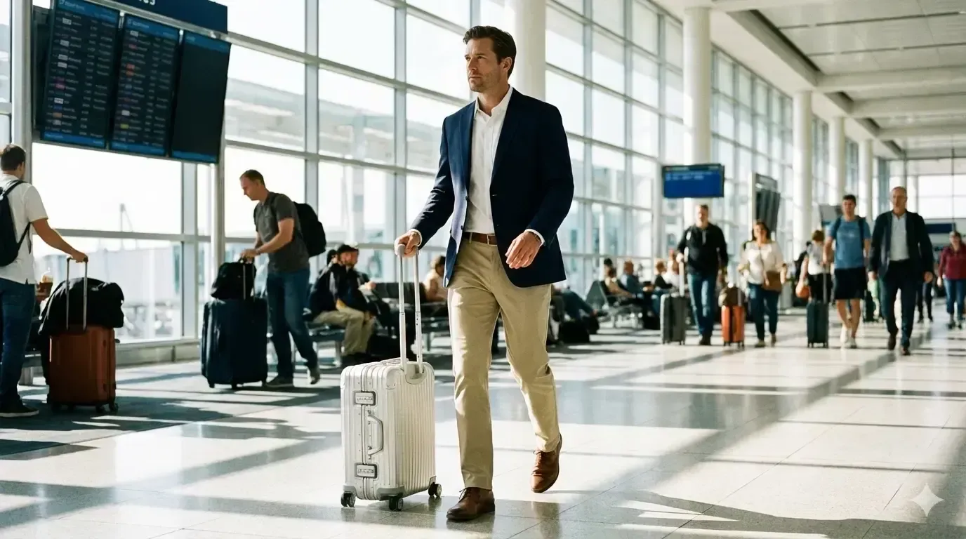 Dockers Signature Straight Fit Khaki pants for men, wrinkle-free business casual outfit for travel and work