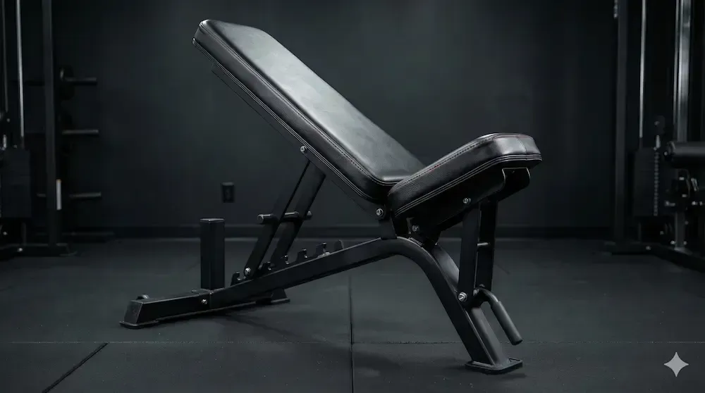 Foldable adjustable weight bench for incline and flat exercises