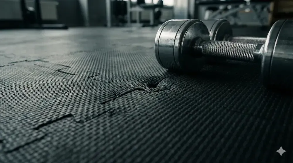 Interlocking protective foam floor mats for home gym
