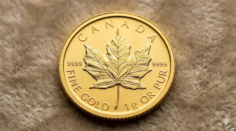 4. The Purest: 1 Gram Canadian Gold Maple Leaf