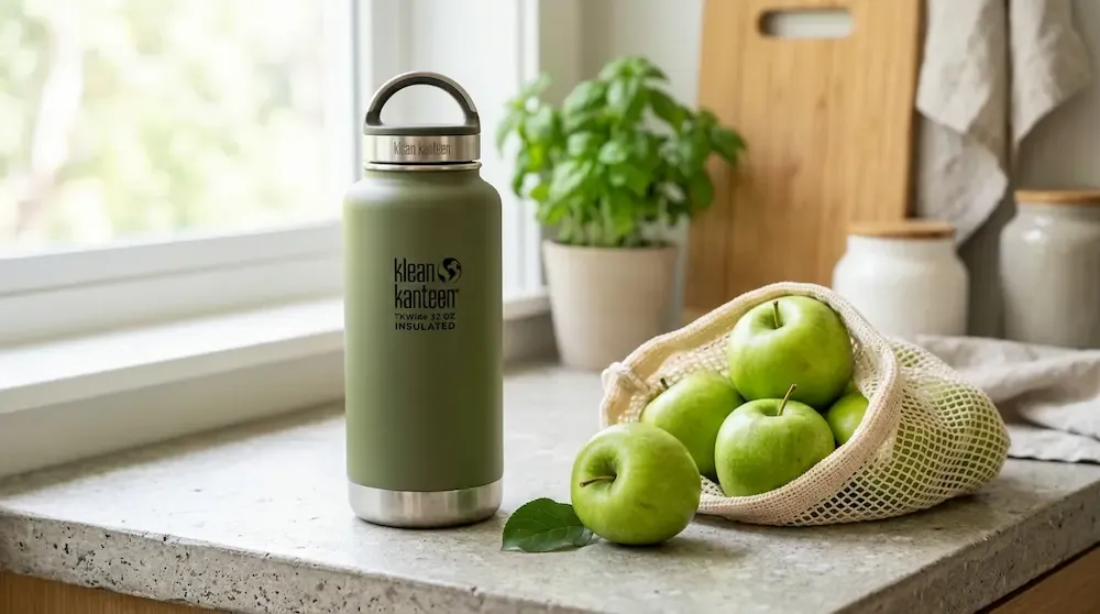 "Eco-friendly Klean Kanteen TKWide Insulated Bottle 32 oz with internal thread loop cap - premium thermal performance water bottle 2026.