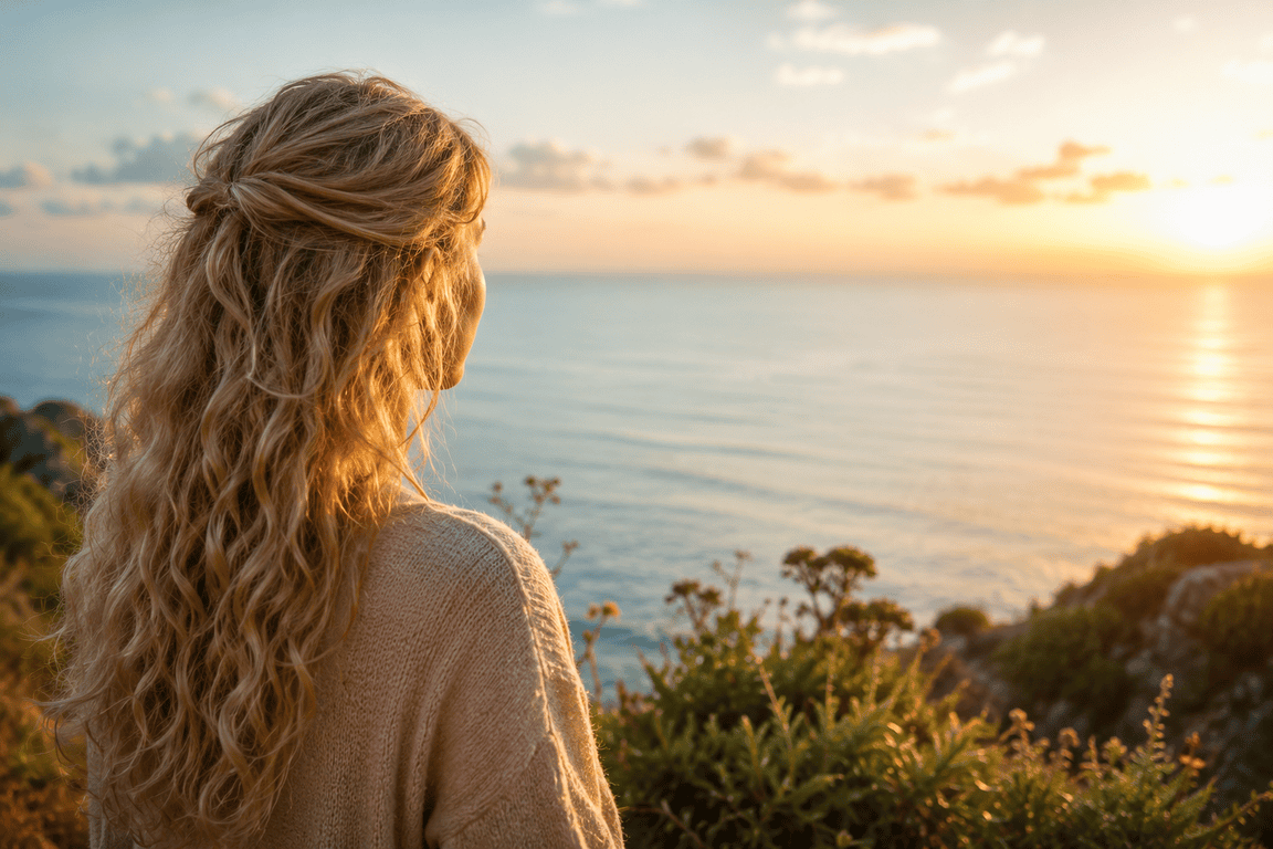 Personne les yeux fermés dans une ambiance calme et intérieure