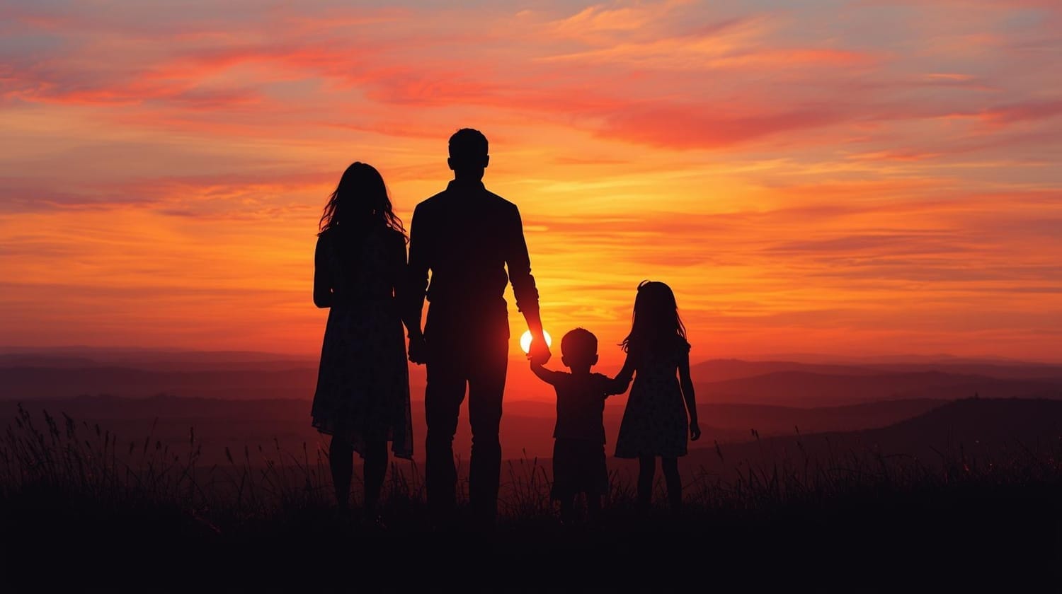 Lever de soleil en famille
