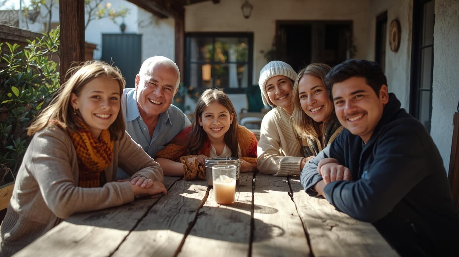 Lever de soleil en famille