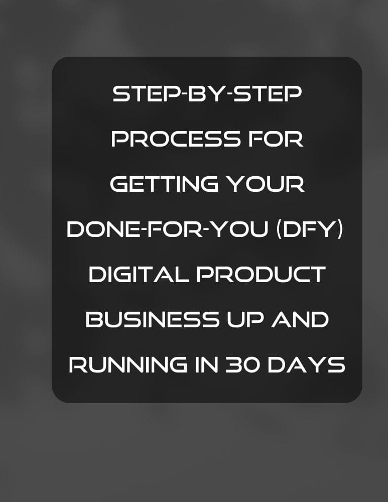 Step-By-Step Process to Launch in 30 Days