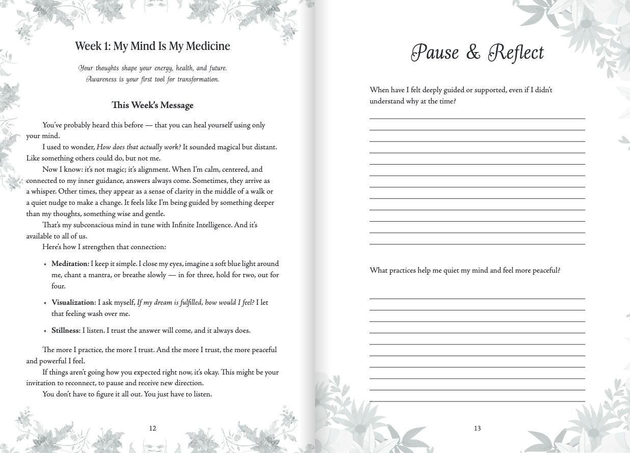 Week 1 Weekly Reflection — My Mind Is My Medicine — from The Graceful Healing Workbook & Journal