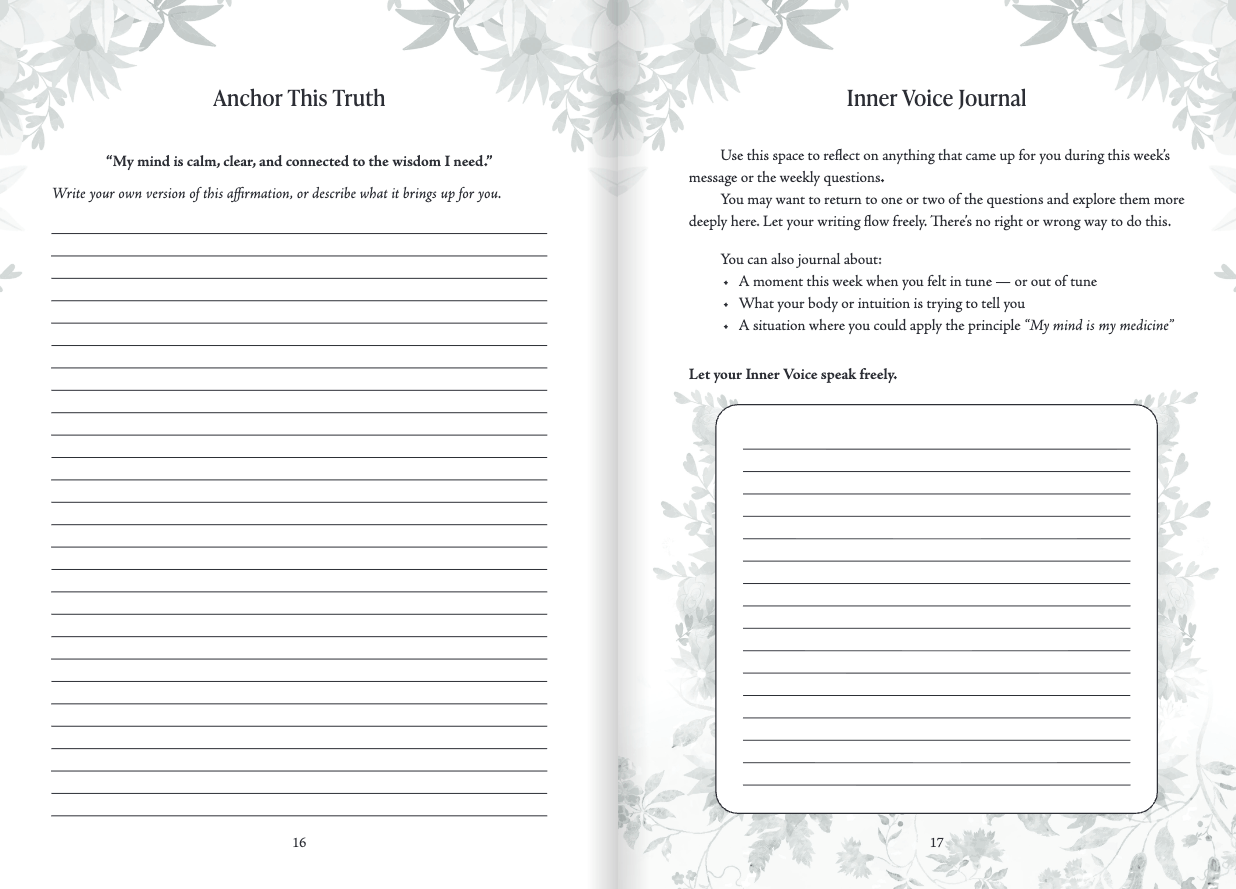 Anchor This Truth affirmation and Inner Voice Journal page from The Graceful Healing Workbook & Journal