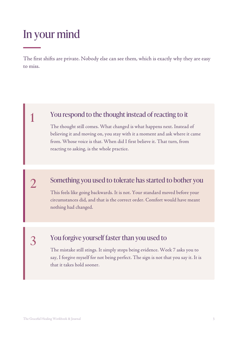 Sample page — the first signs