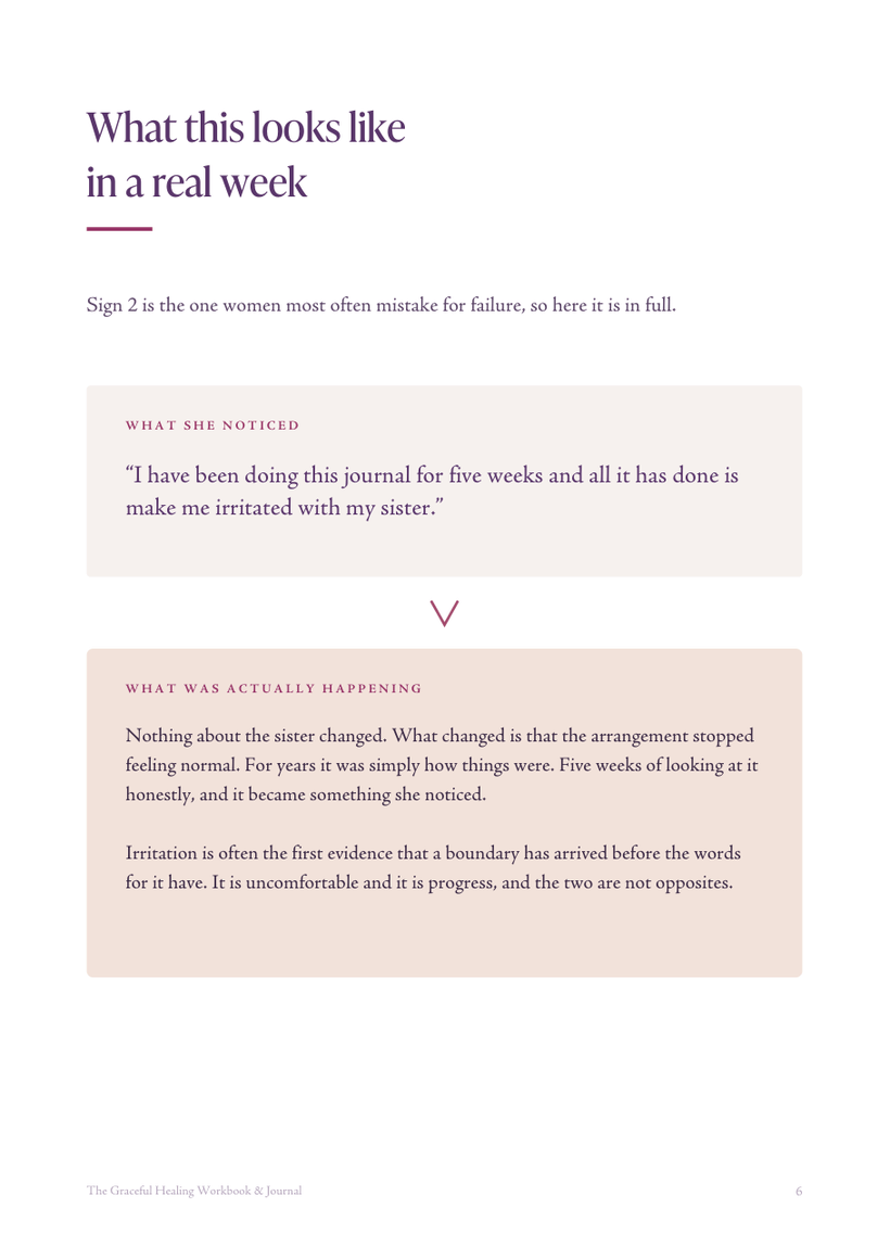 Sample page — one week shown in full
