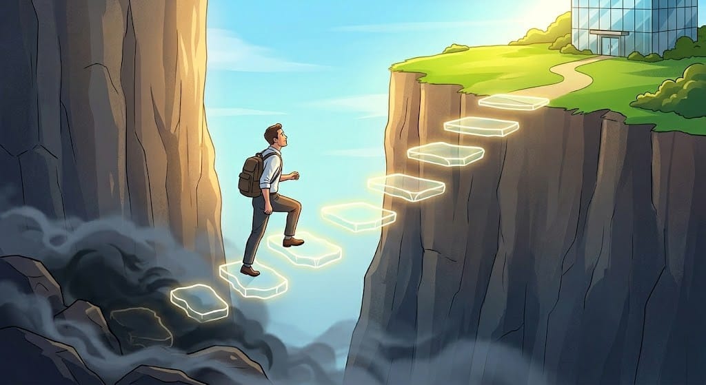 Stratégie des petits pas pour surmonter peur