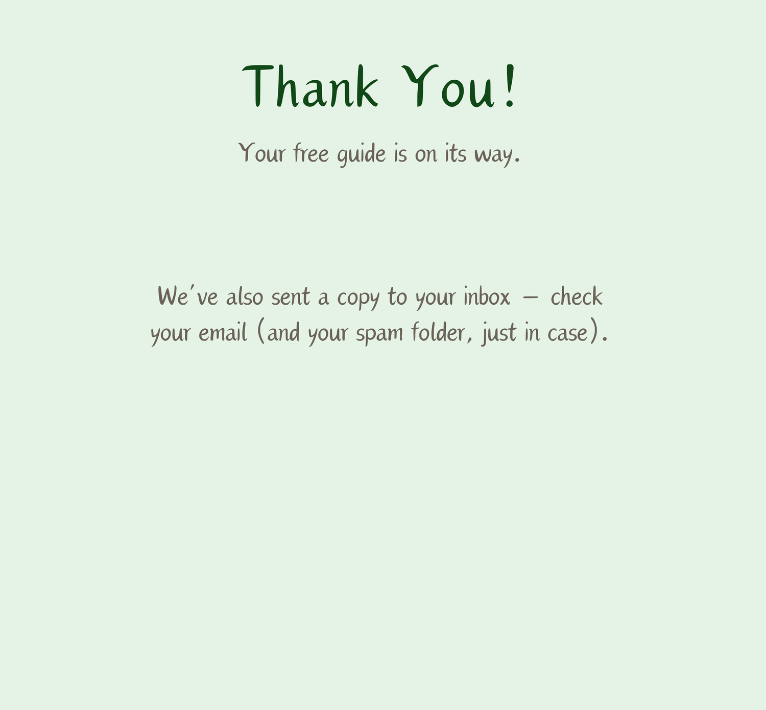 Thank You Page