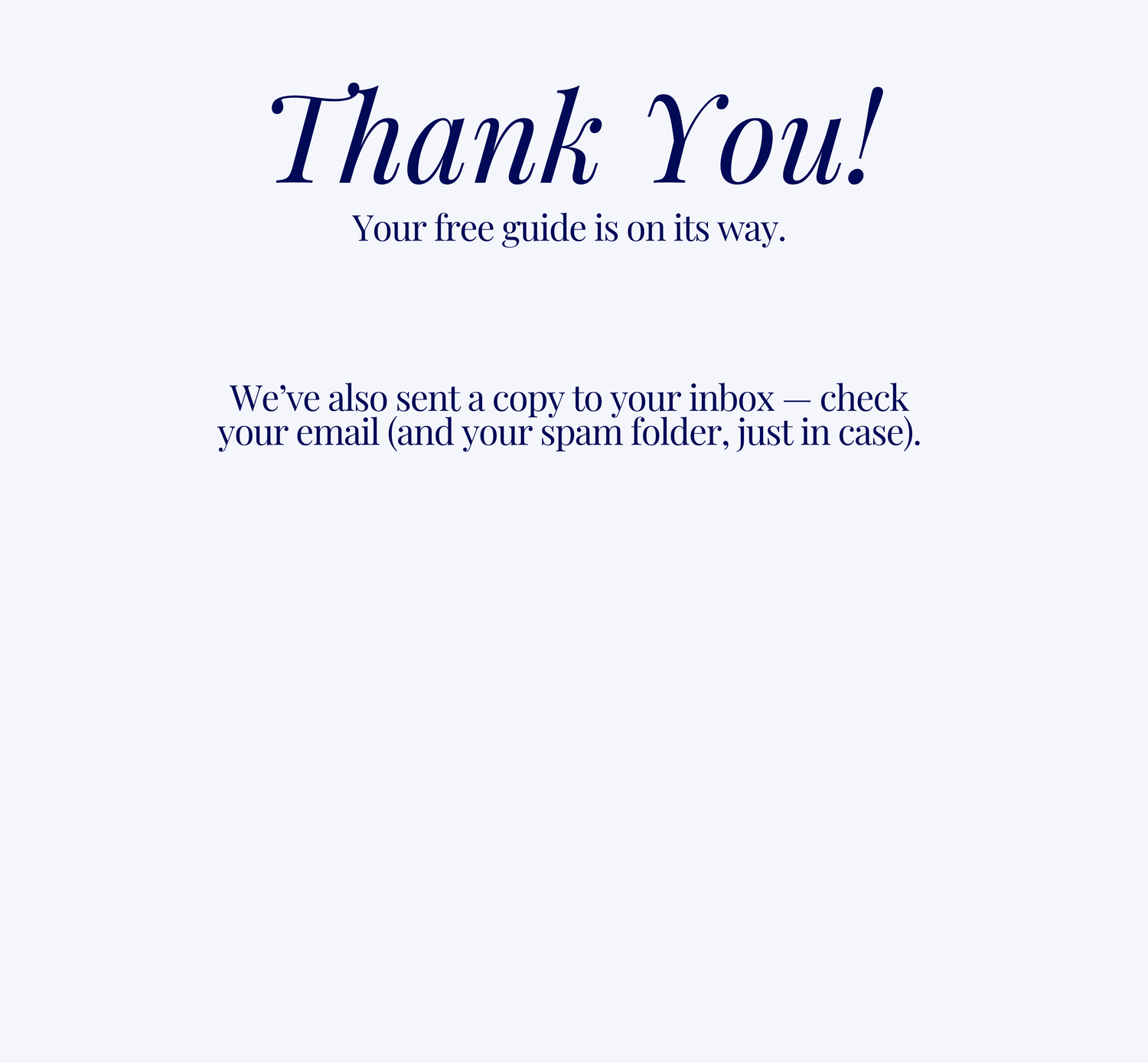 Thank You Page
