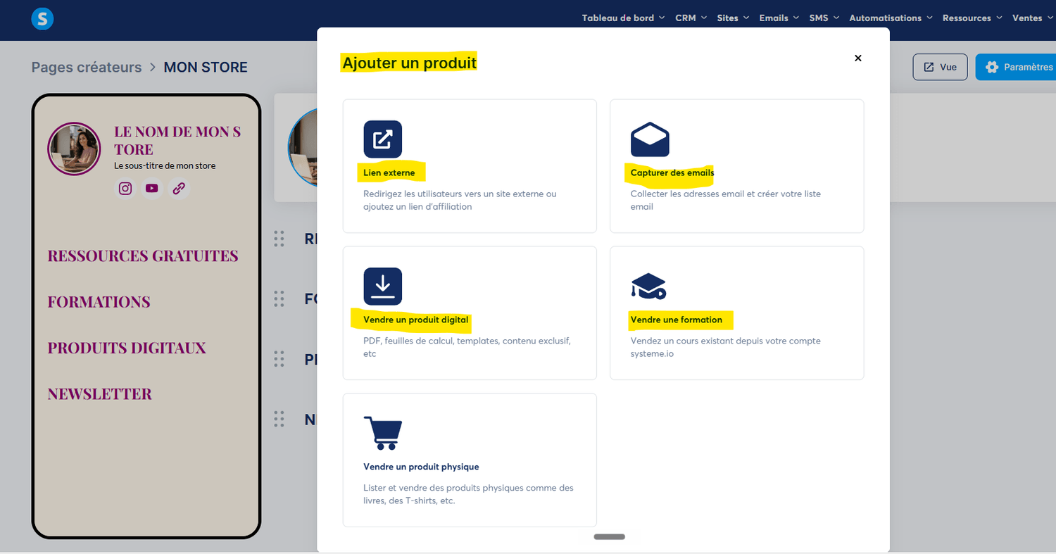 Ajouter un produit
