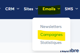 Créer une campagne emails