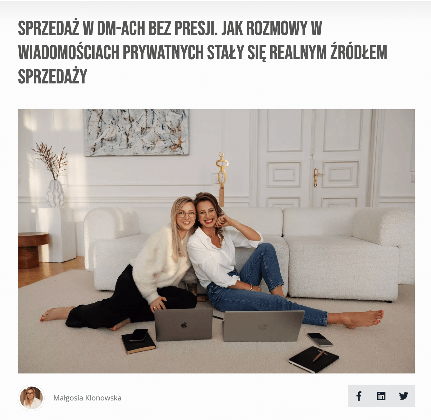 Girlsbosskie Kobieca Akademia Biznesy - Jak sprzedawać w wiadomościach prywatnych DM