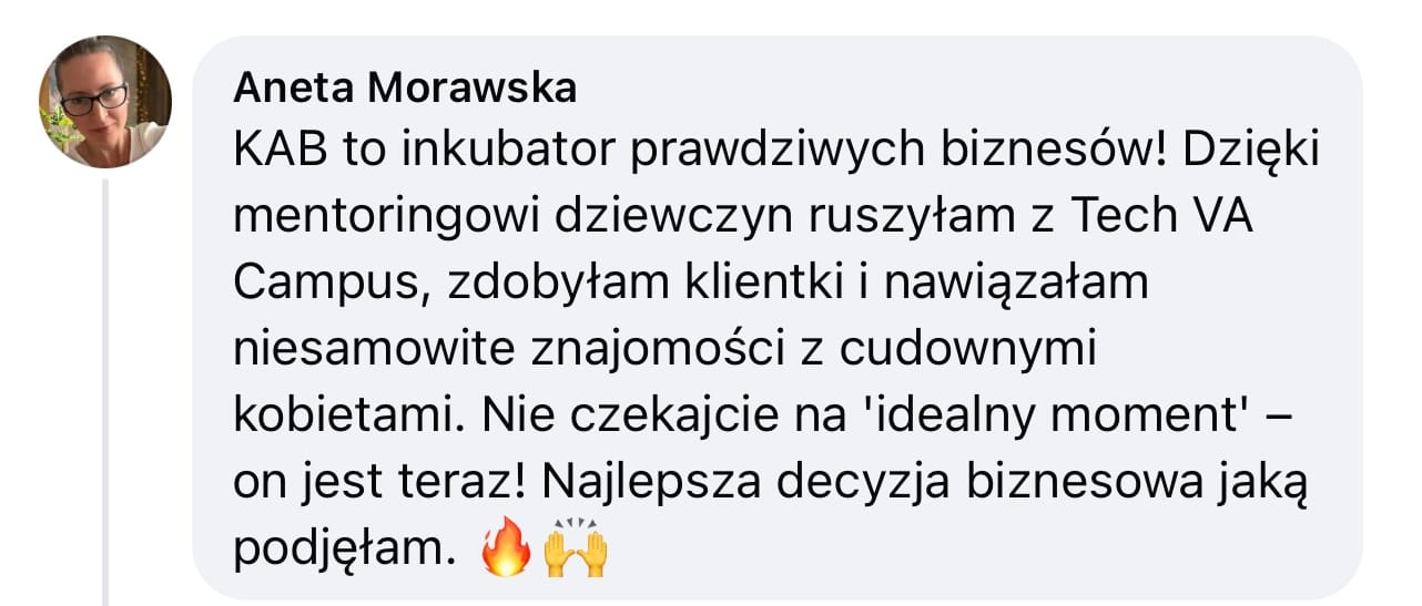 Opinia Klientki Kobieca Akademia Biznesu