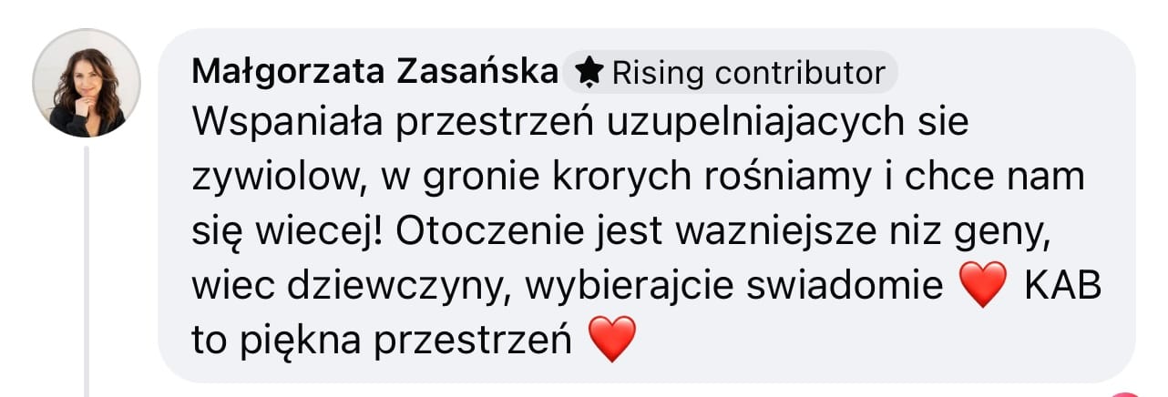 Agnieszka - opinia Kobieca Akademia Biznesu