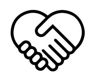 manos entrelazadas en forma de corazón