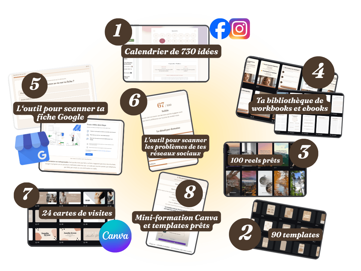 Les 8 outils du pack