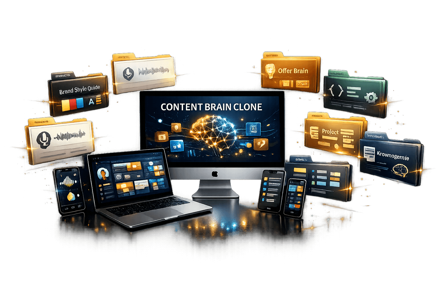 Content Brain Clone — course mockup