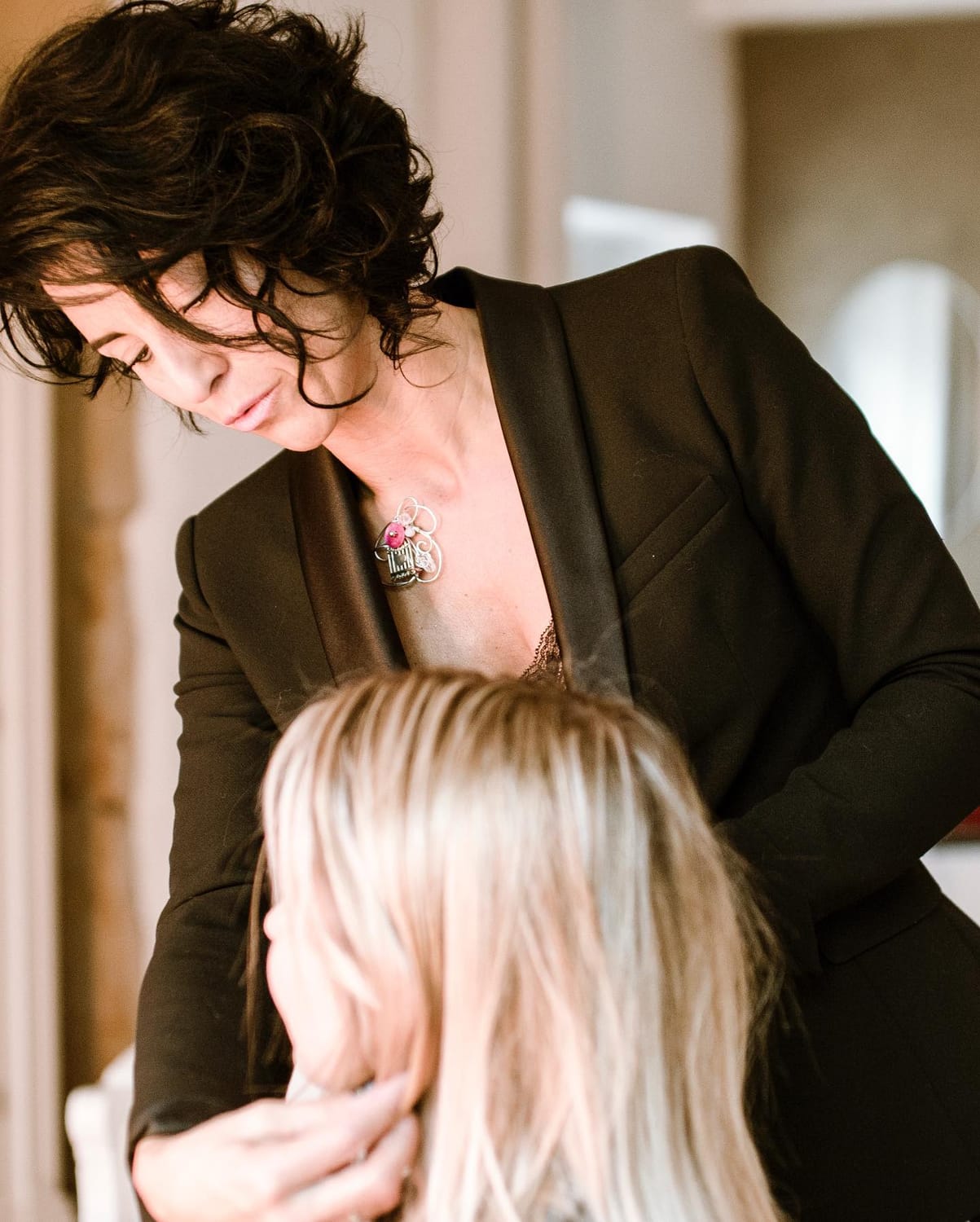 Stéphanie accompagnant une cliente lors d'une séance