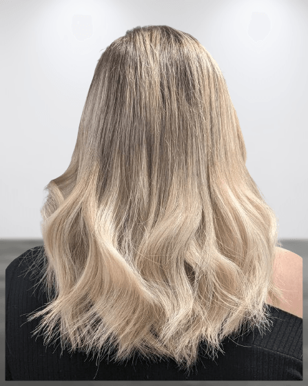 White women with invisible hair extensions from hair growth and extensions salon in oklahoma city