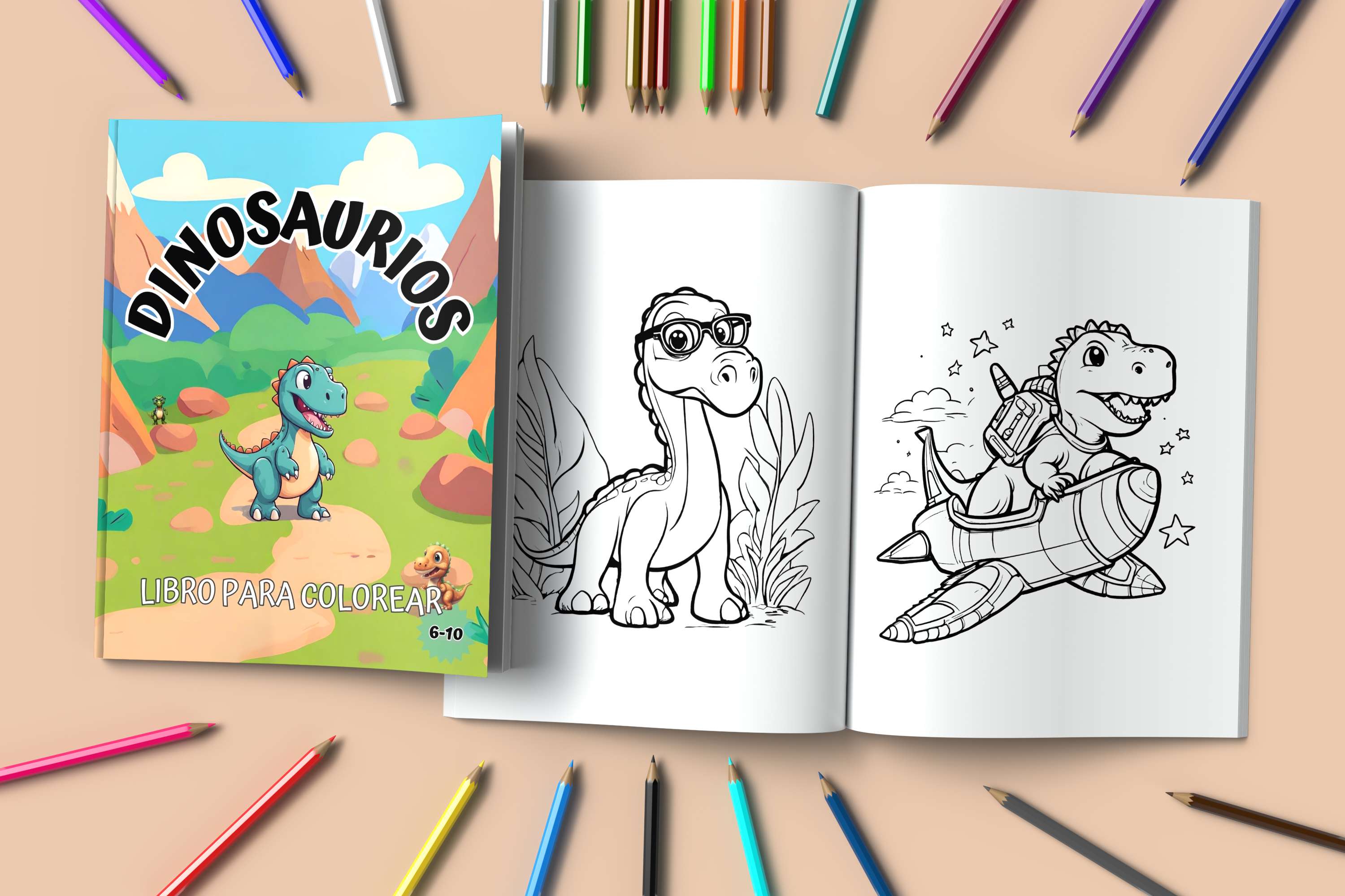 Libro colorear dinosaurios