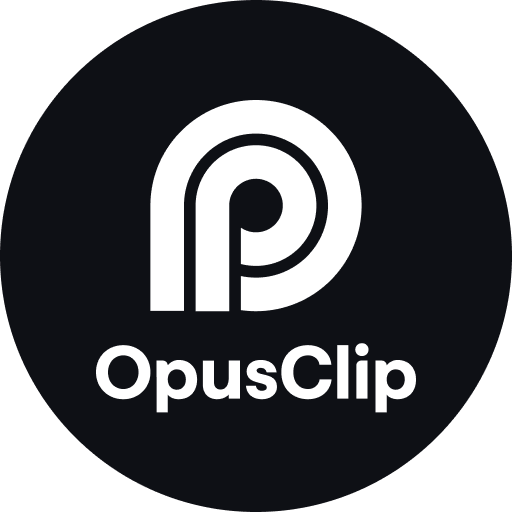 Opus Clip Pro logo — AI tool for turning long videos into short, shareable clips with captions and highlights