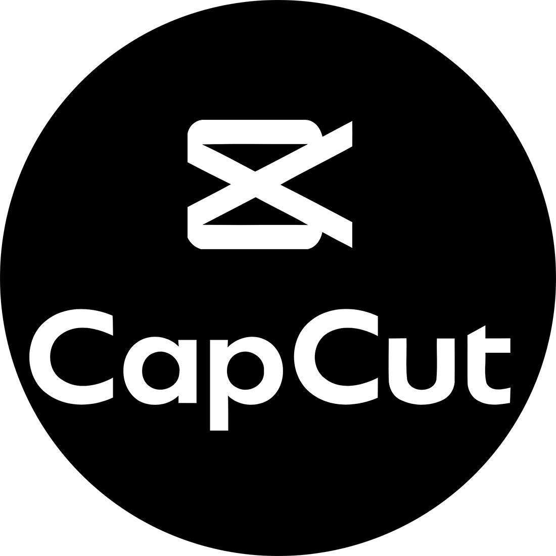 CapCut logo — free video editor with auto captions, effects, and templates for social media creators