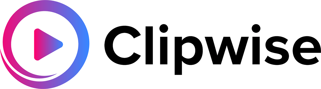 Clipwise AI logo — automated short video creator with script writing, AI hosts, captions & viral formats