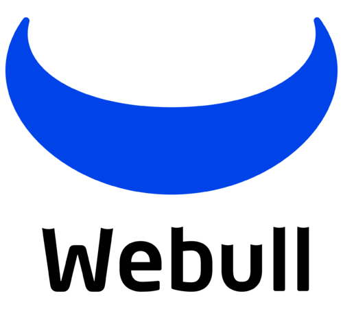 Webull logo — commission-free stock and ETF trading platform with real-time market data and research tools