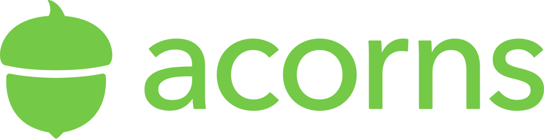 Acorns logo — automatic investing app with roundup savings and easy retirement accounts