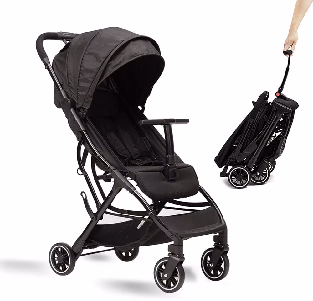I love the luggage style handle of the Cool Kids Stroller