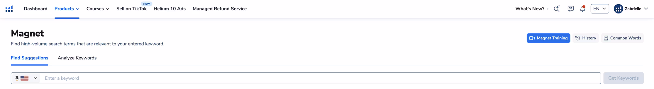 Helium 10 - Magnet Tool