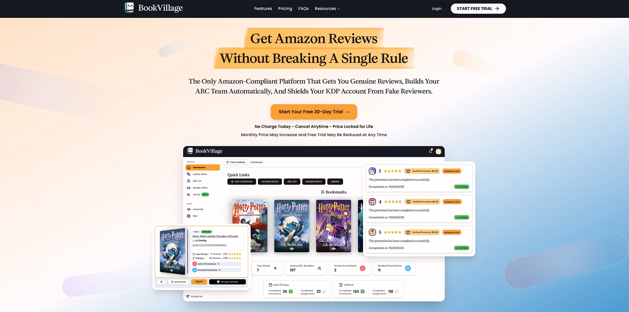 Bookvillage is the ONLY Amazon Compliant Platform for Book Reviews