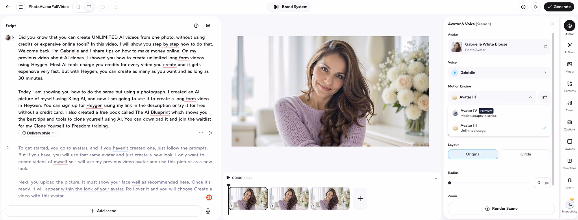 Choose Avatar III if you want Unlimited Video Creation