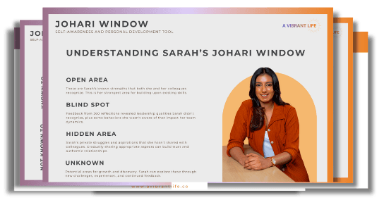 Professional using Johari Window framework for self-assessment