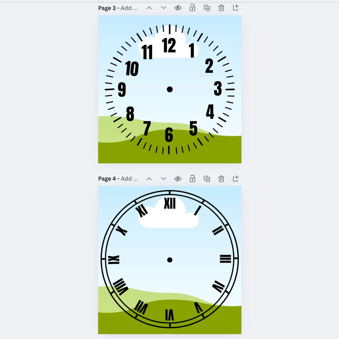 Clock Template (Fits 8.5x11) Glossy Paper $4.97