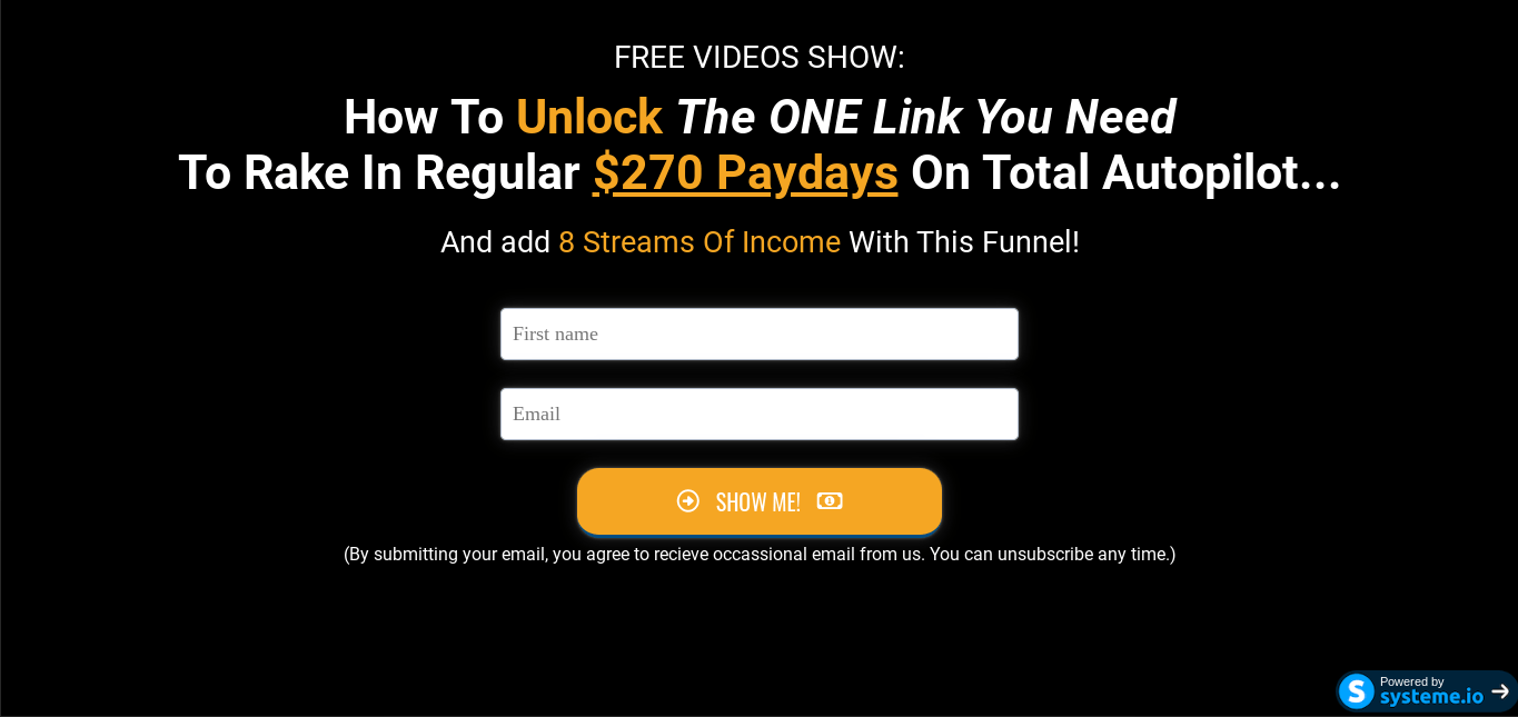 screenshot of funnel