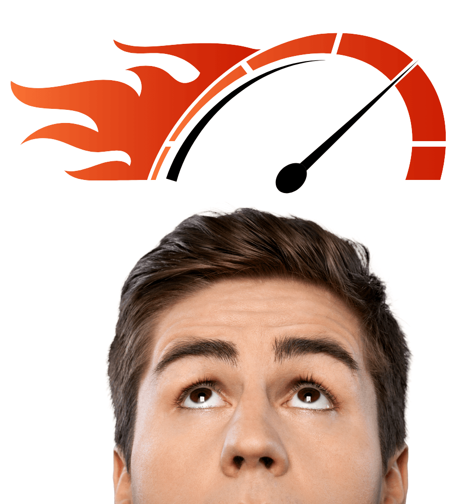 man thinking fast