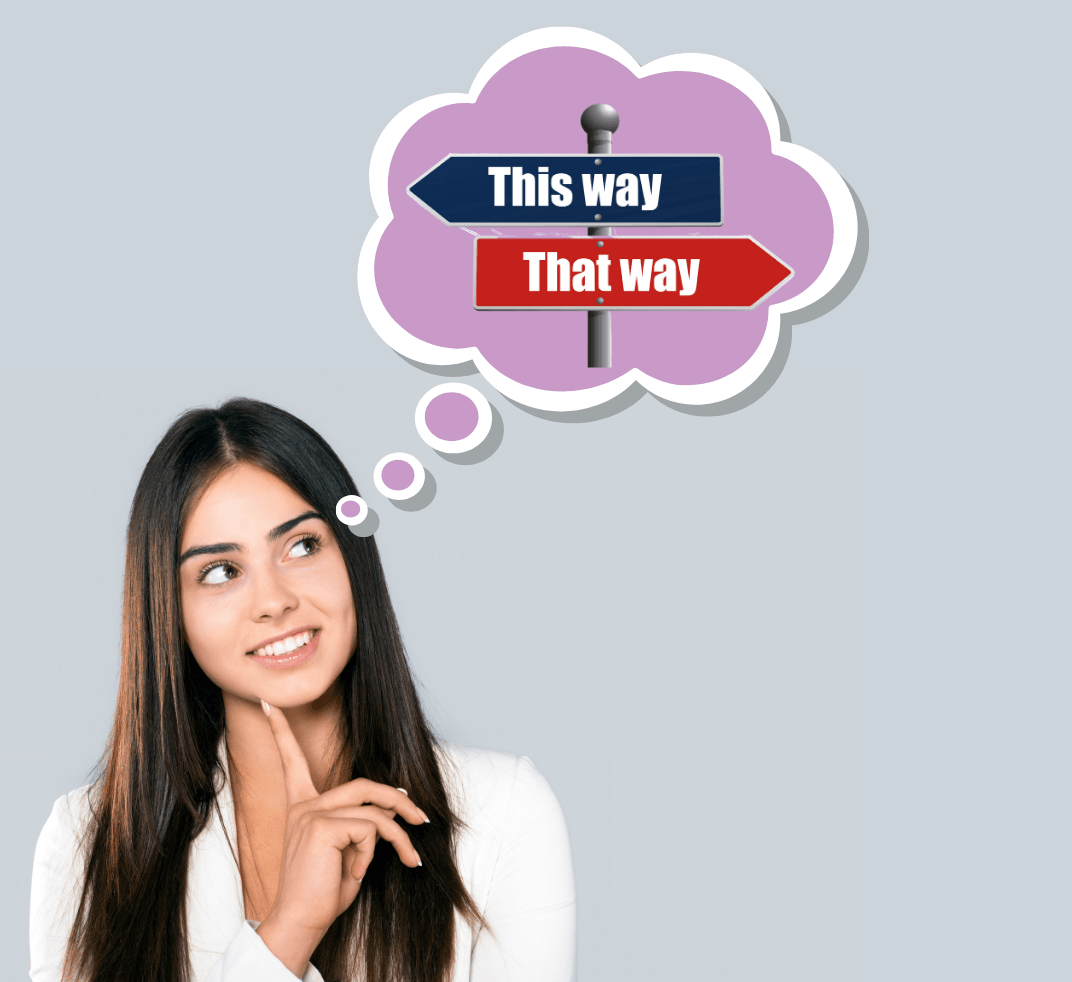 woman thinking about decision