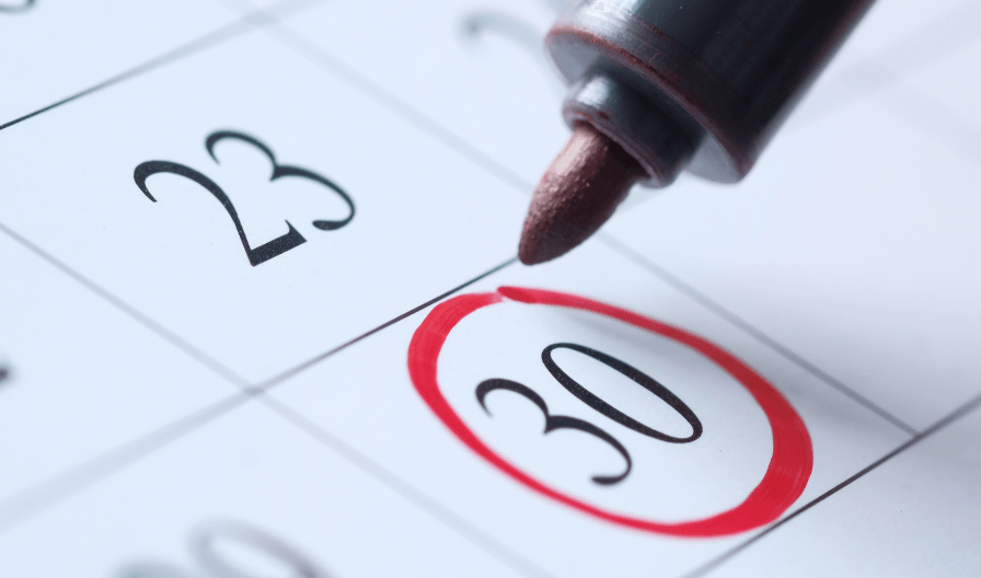 calendar - date ringed