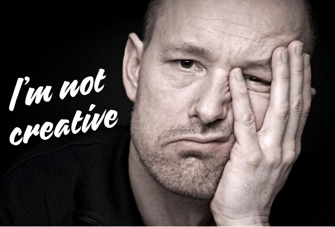 glum man - I'm not creative